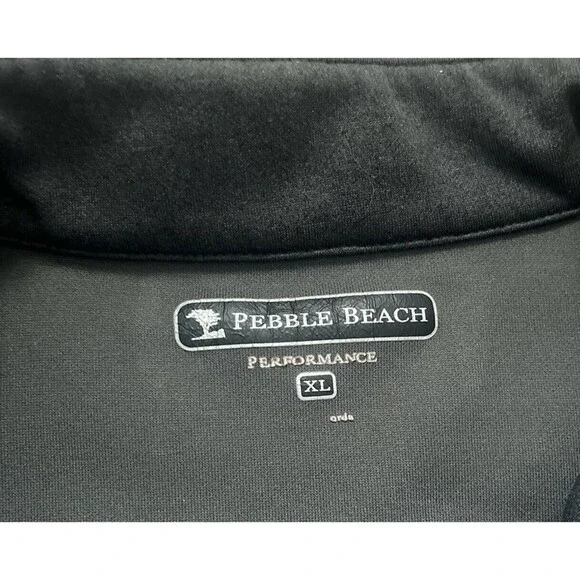 Pebble Beach Men's Gray Performance quarter zip Golf pullover- size XL - Picture 3 of 5